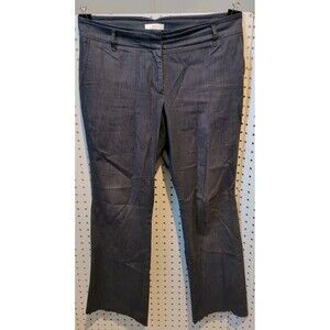 Ann Taylor Loft Dress Pants Size 6P Petite Black Gray Wide Leg